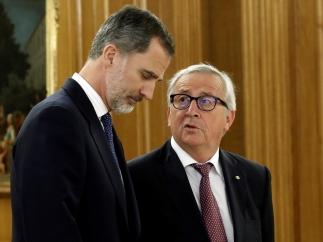Felipe VI y Jean-Claude Juncker