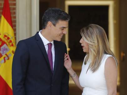 Sánchez y Díaz, en la Moncloa.