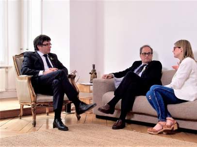 Carles Puigdemont, Quim Torra, Elsa Artadi, JxCat.