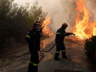 Incendio en Grecia