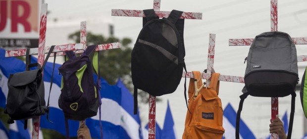 Marcha en Nicaragua en apoyo a estudiantes y de rechazo a Ortega