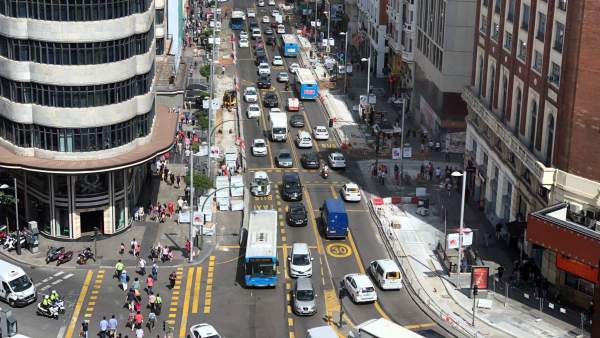 Tráfico en la Gran Vía Tráfico en la Gran Vía
