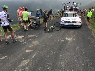 Froome, en el suelo