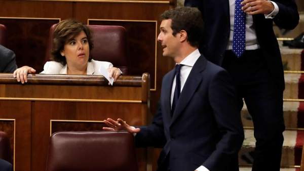 Pablo Casado y Soraya Sáenz de Santamaría Pablo Casado y Soraya Sáenz de Santamaría