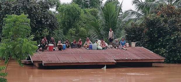 Rotura de una presa en Laos