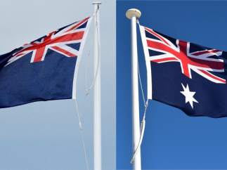 Banderas de Nueva Zelanda y Australia
