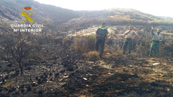 León.- Superficie afectada por el incendio León.- Superficie afectada por el incendio