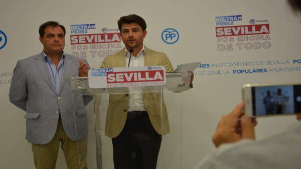 El portavoz del PP en el Ayuntamiento de Sevilla, Beltrán Pérez. El portavoz del PP en el Ayuntamiento de Sevilla, Beltrán Pérez.