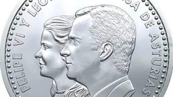 Moneda con la imagen de la princesa de Asturias