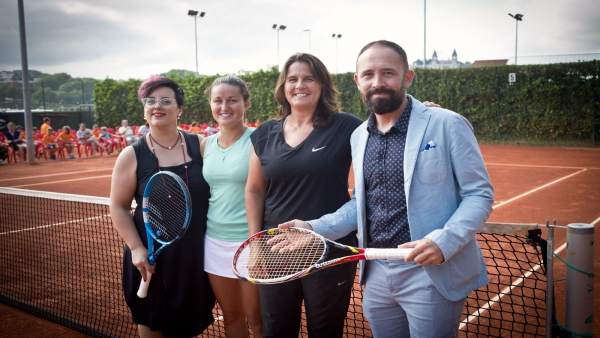 Goizane Alvarez. Lara Arruabarrena, Conchita Martínez y Denis Itxaso Goizane Alvarez. Lara Arruabarrena, Conchita Martínez y Denis Itxaso