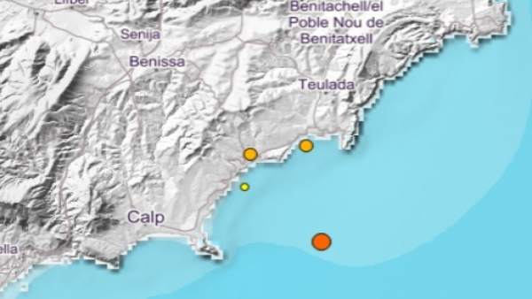 Teulada-Moraira registra un terratrèmol de magnitud 3, el cinqué a la Comunitat Valenciana des d'anit Teulada-Moraira registra un terratrèmol de magnitud 3, el cinqué a la Comunitat Valenciana des d'anit