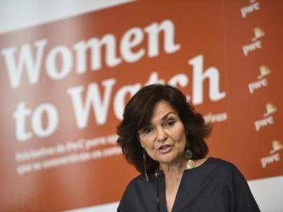La vicepresidenta del Gobierno, Carmen Calvo.