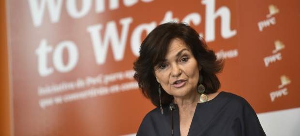 La vicepresidenta del Gobierno, Carmen Calvo.