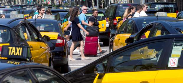 Huelga de taxis en Barcelona