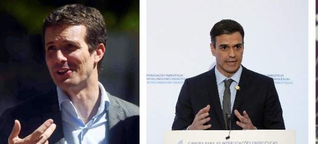 Los líderes de los principales partidos en España