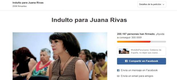 La petición para que concedan el indulto a Juana Rivas