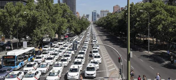 Huelga de taxis en Madrid