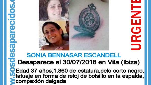Cartel de la mujer desaparecida en IBiza, Sonia Bennasar Cartel de la mujer desaparecida en IBiza, Sonia Bennasar