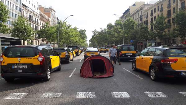 Huelga de taxis en Barcelona Huelga de taxis en Barcelona