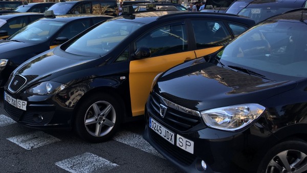 Huelga de taxis en Barcelona. Huelga de taxis en Barcelona.