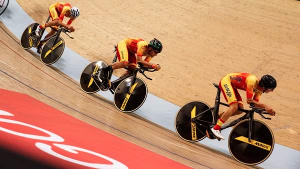 Entrnamiento de la selección española de ciclismo en pista Entrnamiento de la selección española de ciclismo en pista