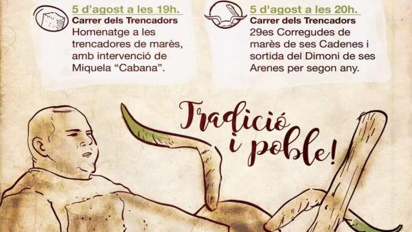 Cartel del homenaje a les trencadores de Ses Cadenes Cartel del homenaje a les trencadores de Ses Cadenes