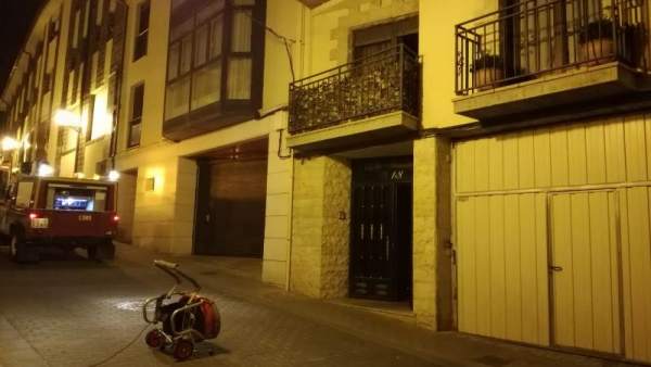 Escenario del siniestro en Almazán. Escenario del siniestro en Almazán.