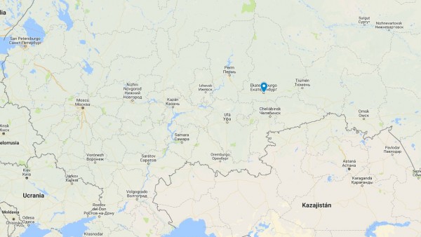 Localización de Ekaterimburgo (Rusia) Localización de Ekaterimburgo (Rusia)