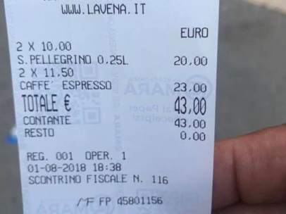 Timo en un bar de Venecia