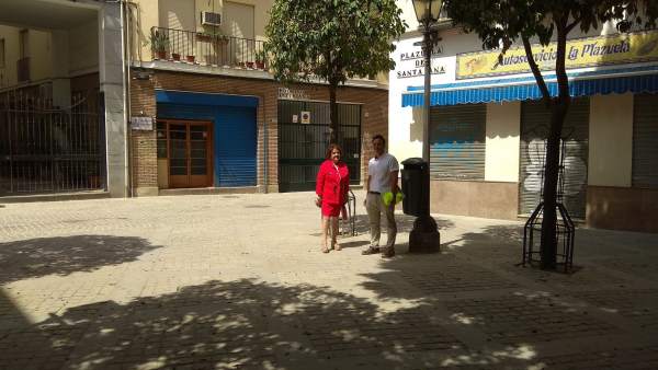 Así ha quedado la plazuela de Santa Ana Así ha quedado la plazuela de Santa Ana