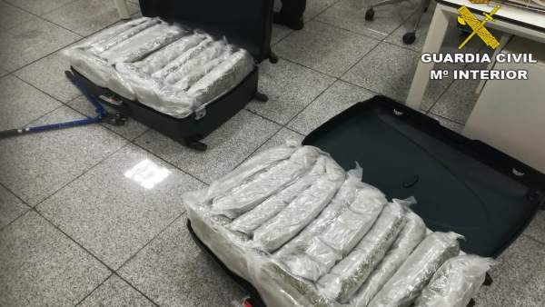 Las dos maletas con droga en el aeropuerto Las dos maletas con droga en el aeropuerto