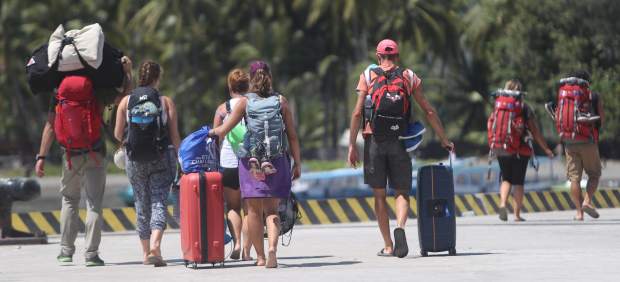 Turistas evacuados por el terremoto en Lombok 