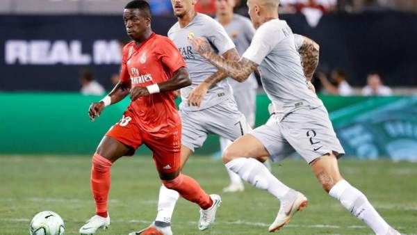 Vinicius Junior, con la camiseta del Real Madrid. Vinicius Junior, con la camiseta del Real Madrid.