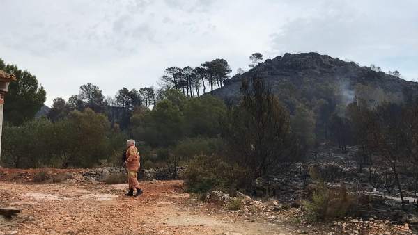 Estabilitzat l'incendi de Llutxent Estabilitzat l'incendi de Llutxent