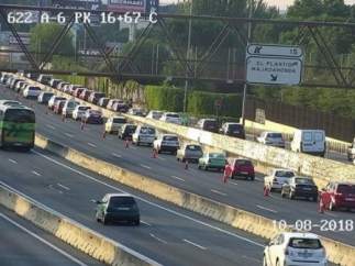 Socavón en la A6