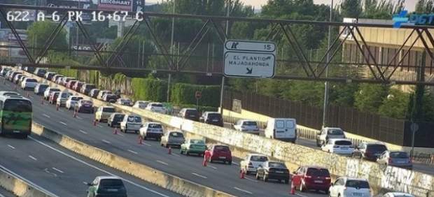 Socavón en la A6