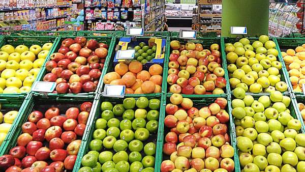 Fruta en un sepermercado Fruta en un sepermercado