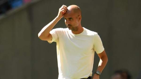Pep Guardiola, en un encuentro con el Manchester City. Pep Guardiola, en un encuentro con el Manchester City.