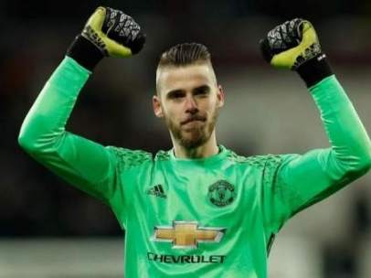 David de Gea, con la camiseta del Manchester United.