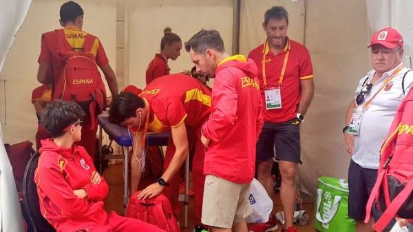 El equipo español de marcha espera su momento El equipo español de marcha espera su momento