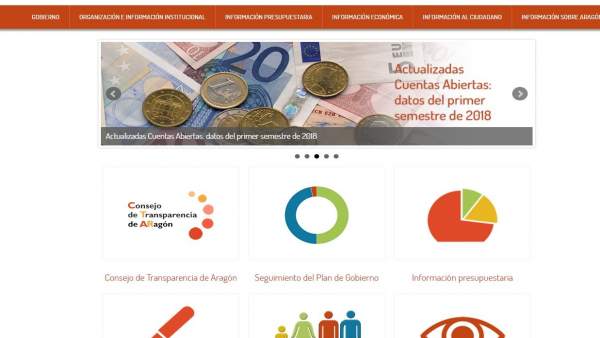 Portal de transparencia del Gobierno de Aragón. Portal de transparencia del Gobierno de Aragón.