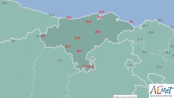 Máximas en Cantabria el 11 de agosto de 2018 Máximas en Cantabria el 11 de agosto de 2018