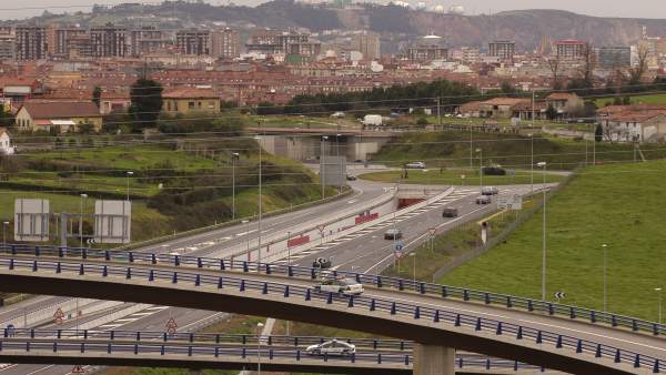 Autovía minera a su paso por Gijón Autovía minera a su paso por Gijón