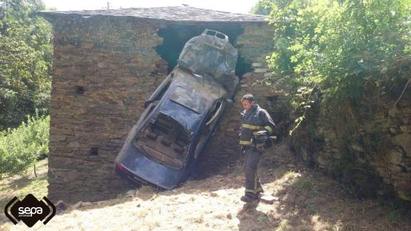 Accidente en Cangas del Narcea. Accidente en Cangas del Narcea.