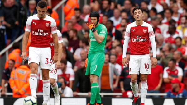 Özil, Cech y Xhaka Özil, Cech y Xhaka