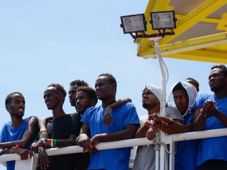 Migrantes en el Aquarius
