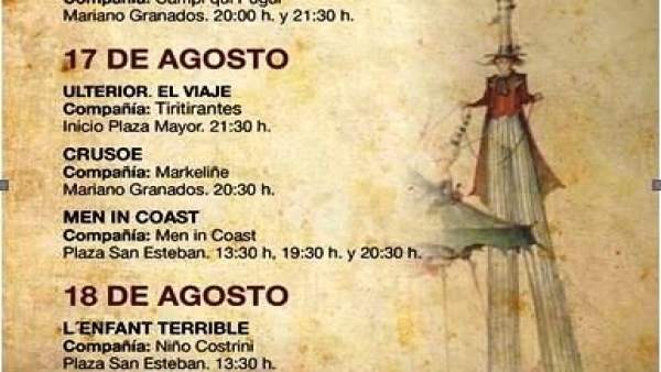 Programación del Teatro de Calle de Soria Programación del Teatro de Calle de Soria