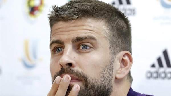 Gerard Piqué, en una rueda de prensa. Gerard Piqué, en una rueda de prensa.