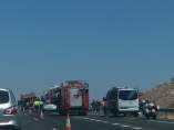 Accidente de tráfico en la A-66, a la altura de El Ronquillo