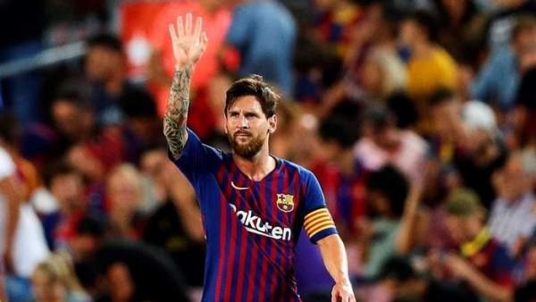 Messi, con la camiseta del Barcelona. Messi, con la camiseta del Barcelona.